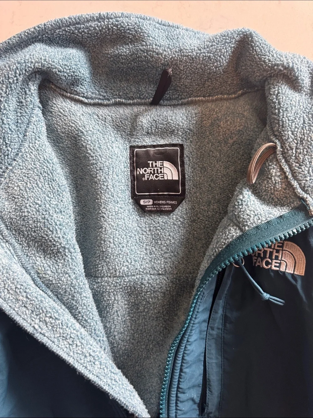 The North Face Woman’s' Teal/Blue Fleece Puffer Jacket